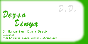 dezso dinya business card